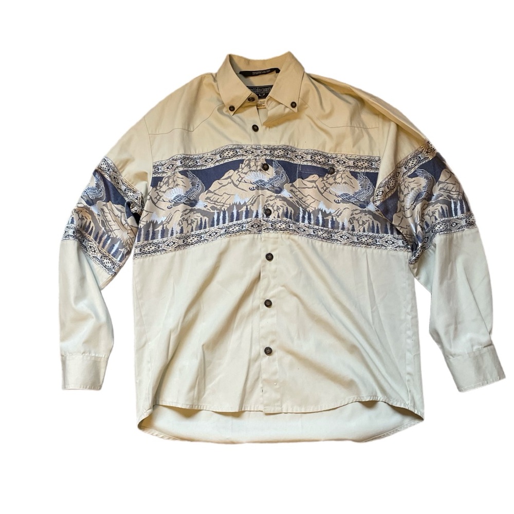 Vintage Buffalo Country Western Wear Eagle Button Up Shirt